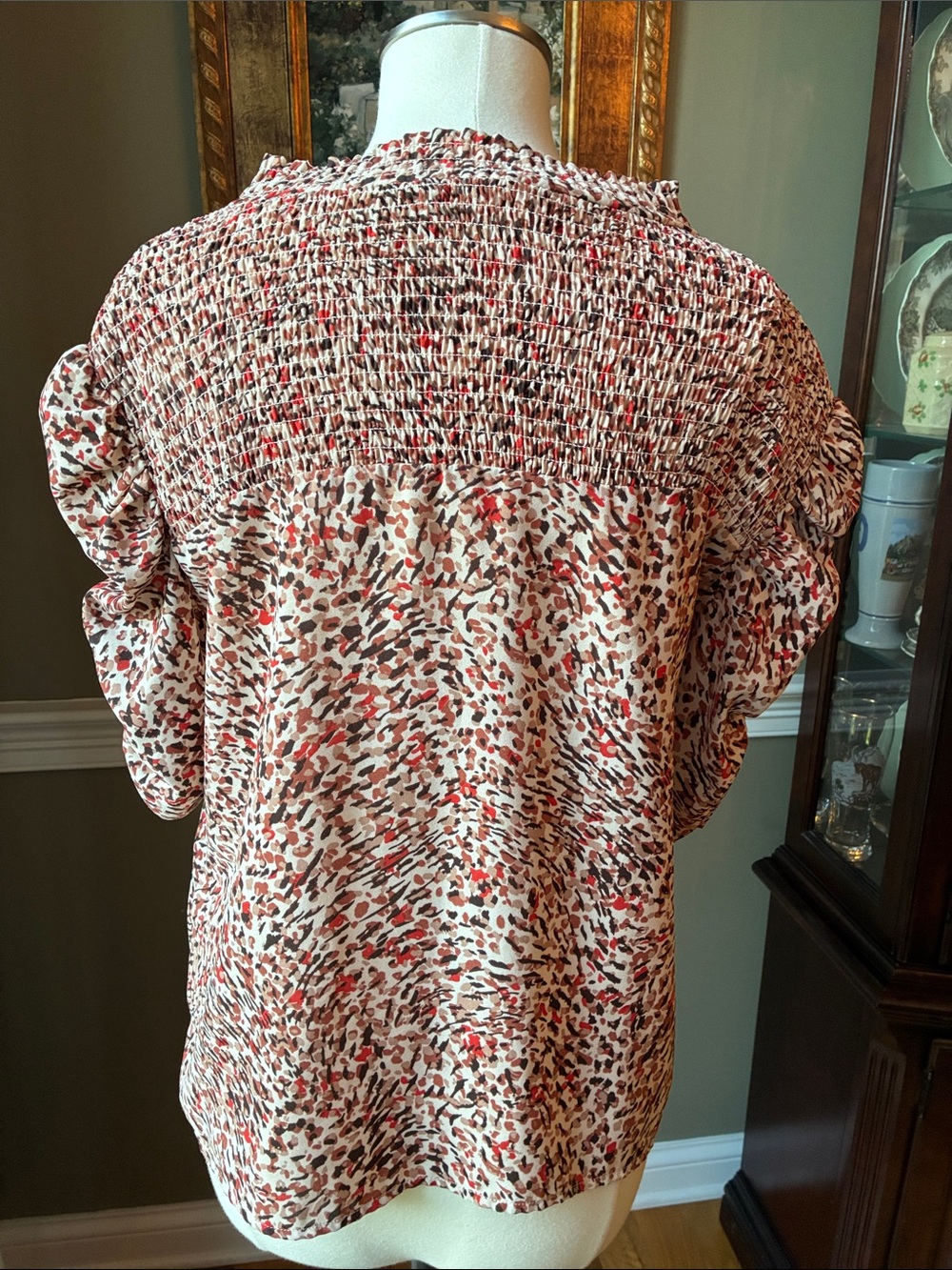 Anthropologie THML Cream Blouse with Speckle Print Size XS - Picture 5 of 7